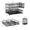 Mind Reader Mesh Desk Organizer, 3 Trays, 1 Drawer, 2 Pen Holders, Office Desktop Organizer, Metal Mesh, Black